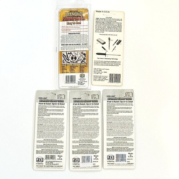 EZE-LAP 5 PACK SET Color Coded SF/F/M/C/XC Diamond Hones Sharpening Stones Hand - Picture 4 of 5